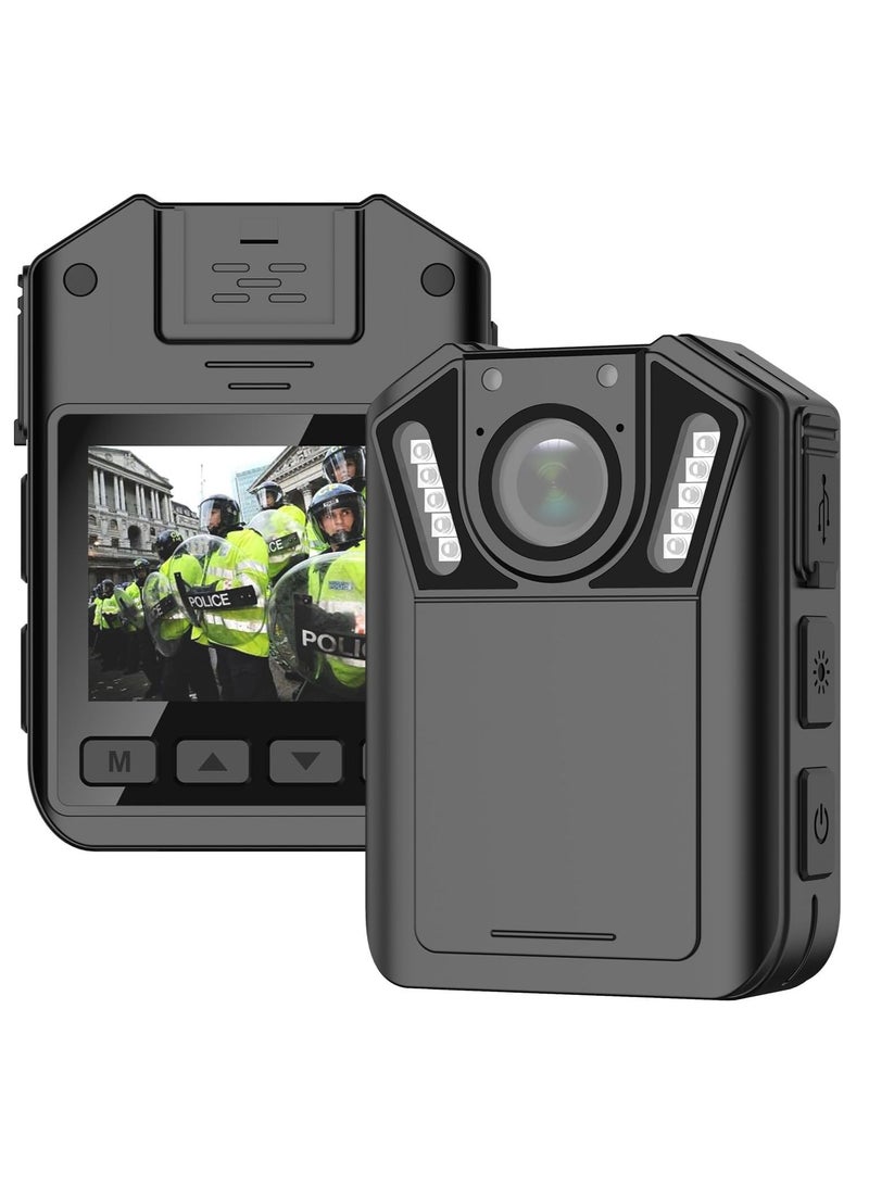 SYOSI 1440P Police Body Camera, Waterproof Premium Portable Cam with Audio Recording, Night Vision, 3000mah Battery Last 11-12 Hrs, for Law Enforcement, Security Guard, Civilian  - Image 1