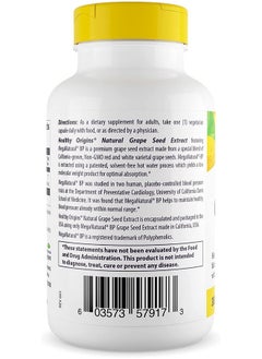 Healthy Origins Grape Seed Extract 300 Mg (Meganatural Bp Nongmo Californiagrown Gluten Free Supports Healthy Blood Pressure) 150 Veggie Caps  - Image 4