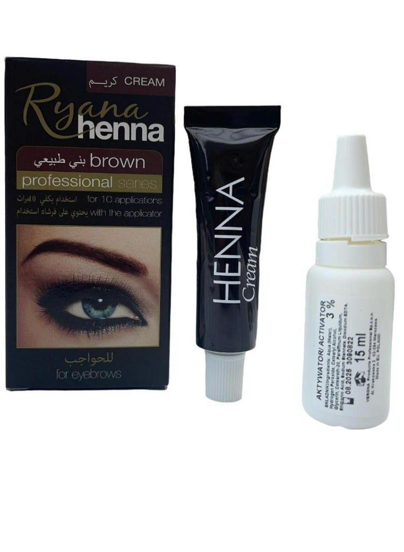 Ryana Ryanna Henna Professional  Set For Eyebrows Brown