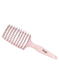 L'ANGE HAIR Ange Hair Siena Wide Curved Vented Hair Brush ; Detangle With Nylon Bristles Best For Tangles And Knots Ideal Men Women Brushes Airflow Blush  - Image 2