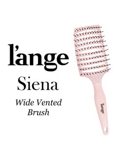 L'ANGE HAIR Ange Hair Siena Wide Curved Vented Hair Brush ; Detangle With Nylon Bristles Best For Tangles And Knots Ideal Men Women Brushes Airflow Blush  - Image 3
