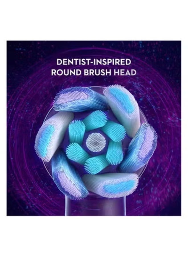 أورال بي iO النهائية نظيفة استبدال رؤوس فرشاة إعادة ملء للكهربائية القابلة لإعادة الشحن، الأبيض، 8 العد الأسود - Image 3