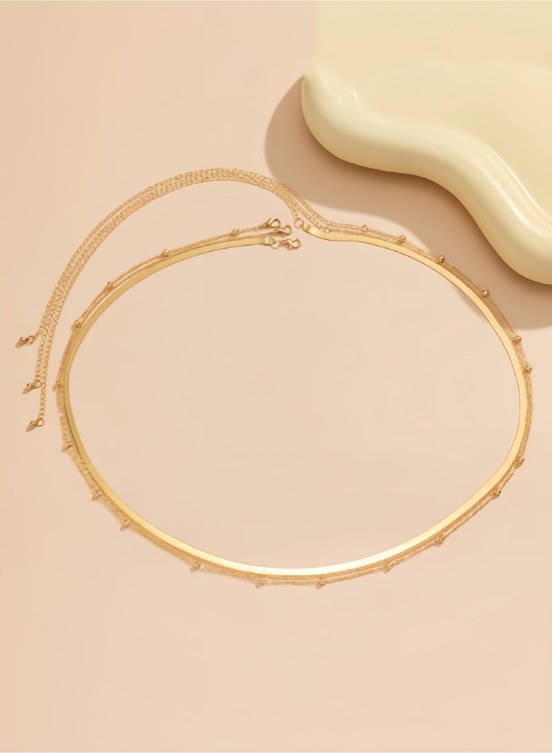 Beach Waist Chain 18K Gold Plated Waist Chain Summer Waist Decoration Adjustable Layered Waist Chain Suitable for Girls, Women, Birthday, Party, Graduation Ceremony Gift  - Image 2