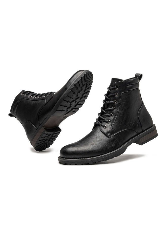 AMAPO Men's Chelsea Boots Slip-on Formal Dress Boots for Men Casual Ankle Men Boots Black-22716 9.5, 43 EU - Image 3