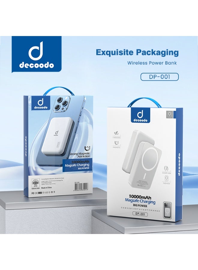 Decoodo DP-001 Power Bank – 10,000 mAh, Wireless 15 W, USB‑C 20 W, Fireproof PC Housing - Image 2