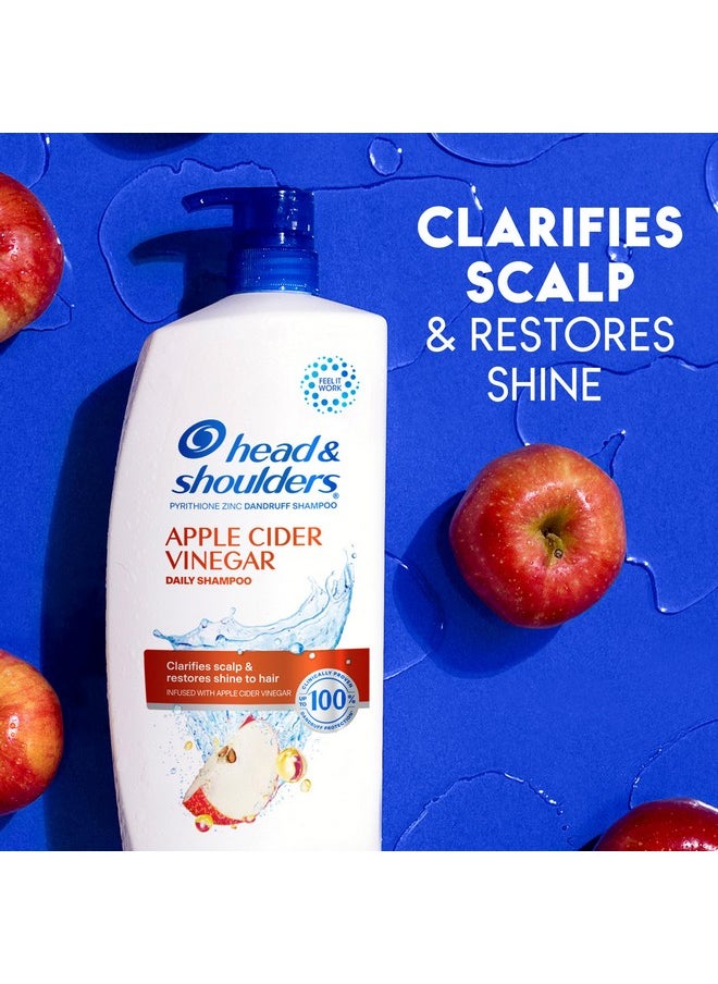 Head & Shoulders - Dandruff Shampoo To Clarify Scalp Infused With Apple Cider Vinegar 2 Count 32.1 Fluid Ounces - Image 1