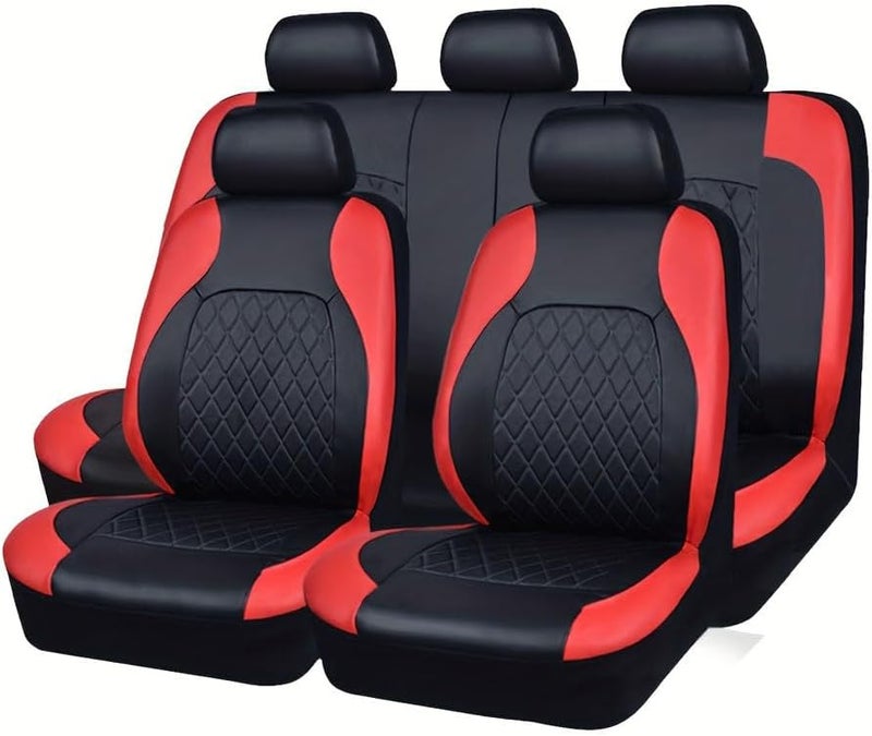 Car Seat Covers for Fiat 124 Spider 2016–2022 124, Waterproof Full Set Protector Multiple Colors, Airbag Compatible Cushion for Interior Upgrade,Red - Image 1