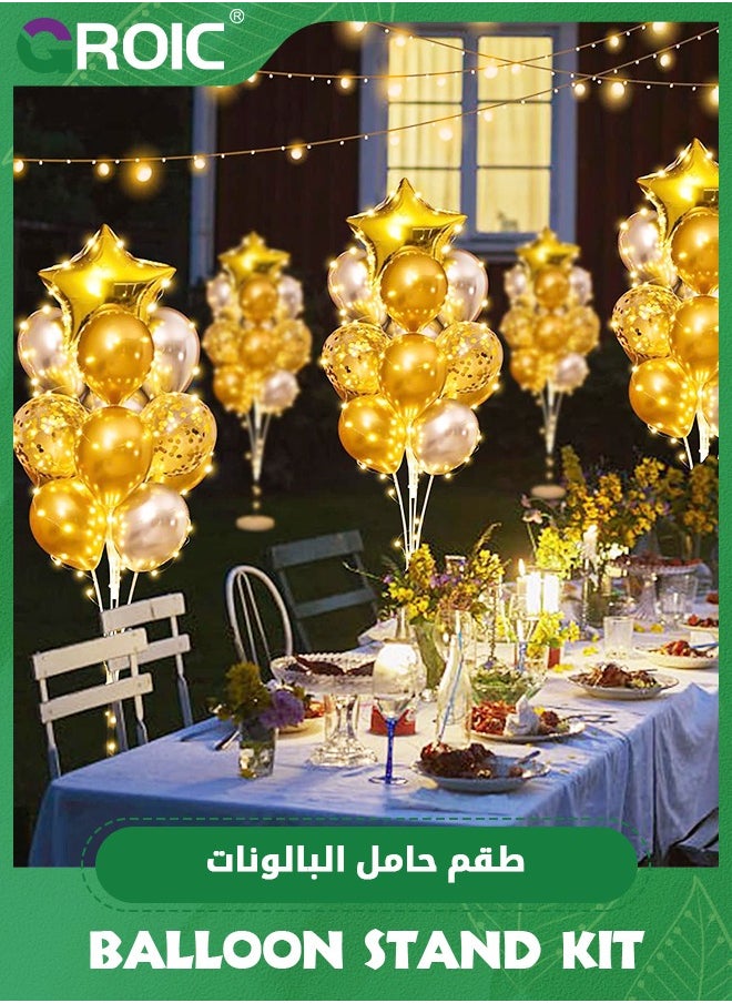 GROIC Party Balloons ,2Pack Balloon Stand, Golden Birthday Party Decoration Bachlor Banquet Graduation Balloon Centerpieces,Party Decoration,Party Decoration  - Image 2
