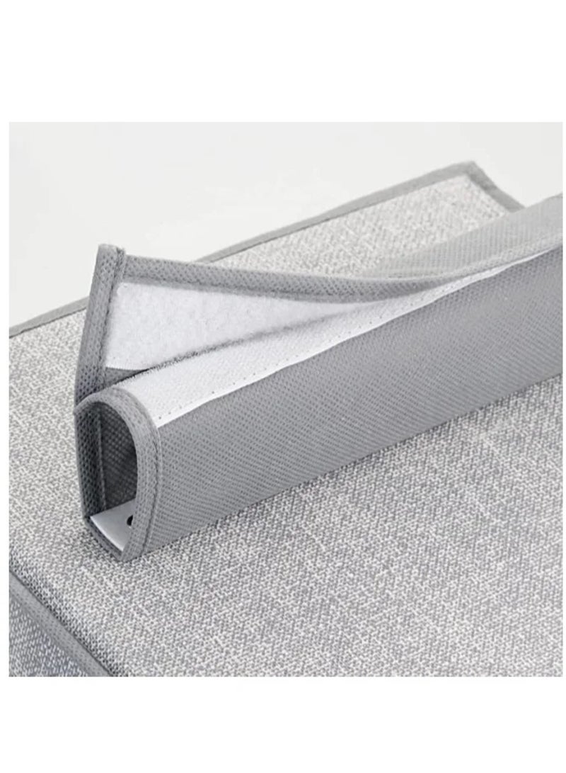 Soft Fabric Closet Organizer  Holds Shoes Handbags Clutches Accessories 10 Shelf Over Rod Hanging Storage Unit Textured Print 2 Pack  - Image 5