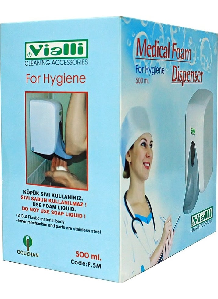 Vialli Medical Foam Soap Dispenser 500 ml White F5M  - Image 3