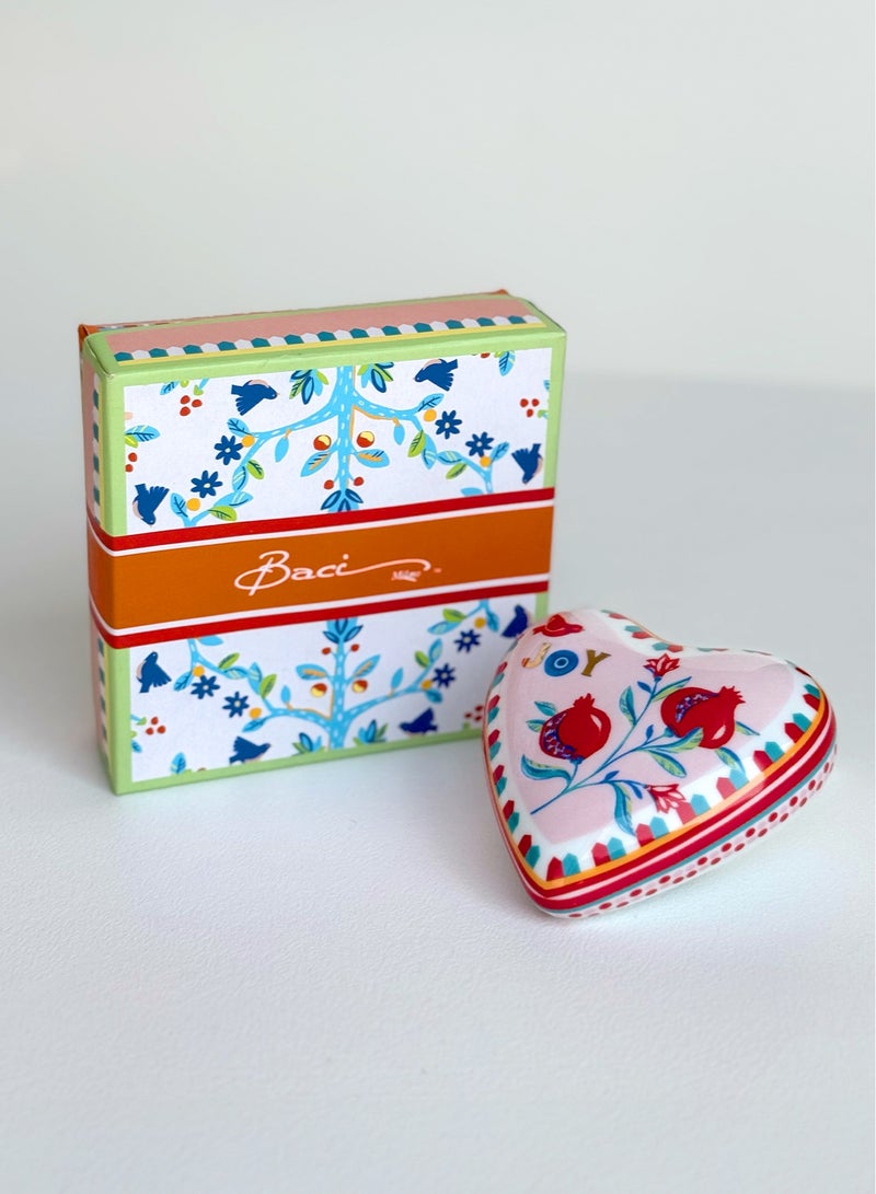 Baci milano Decor Heart Small Pomegranate Mamma Mia, Porcelain, 9,5x9,5 cm; H 4 cm - Image 3