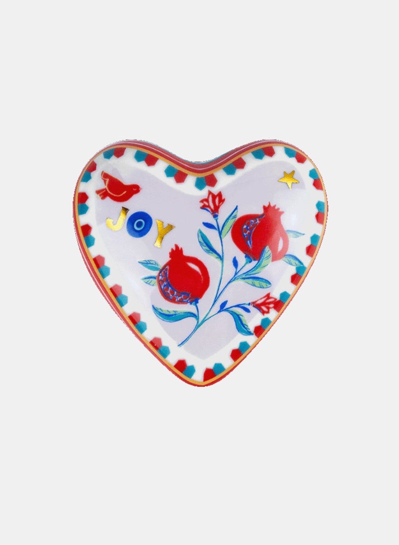 Baci milano Decor Heart Small Pomegranate Mamma Mia, Porcelain, 9,5x9,5 cm; H 4 cm - Image 1
