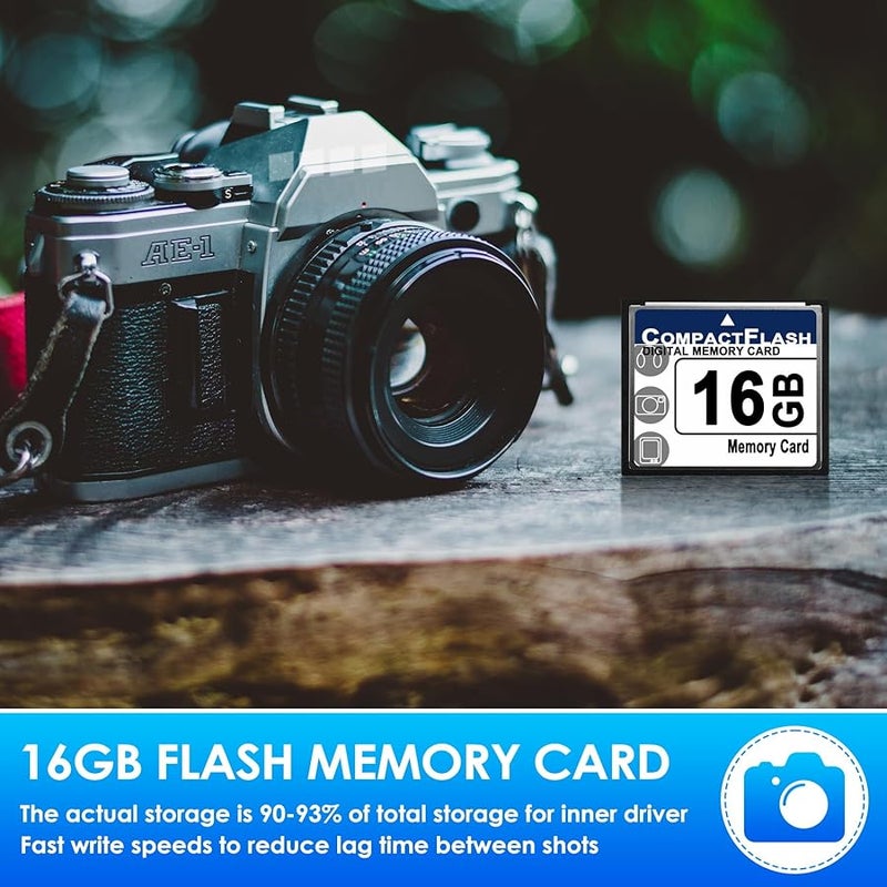 Professional 16GB Compact Flash Memory Card White and Blue - Image 2