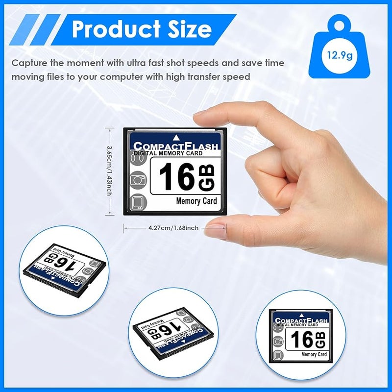 Professional 16GB Compact Flash Memory Card White and Blue - Image 5