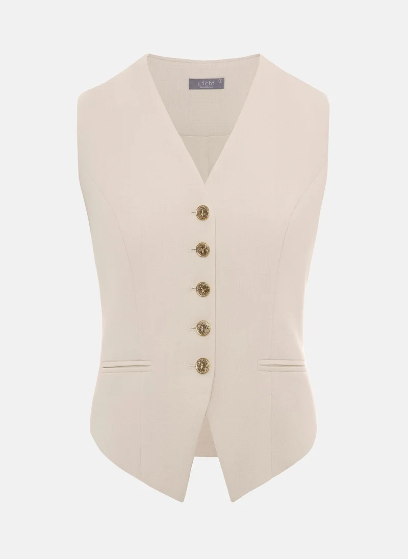 Lichi Textured waistcoat