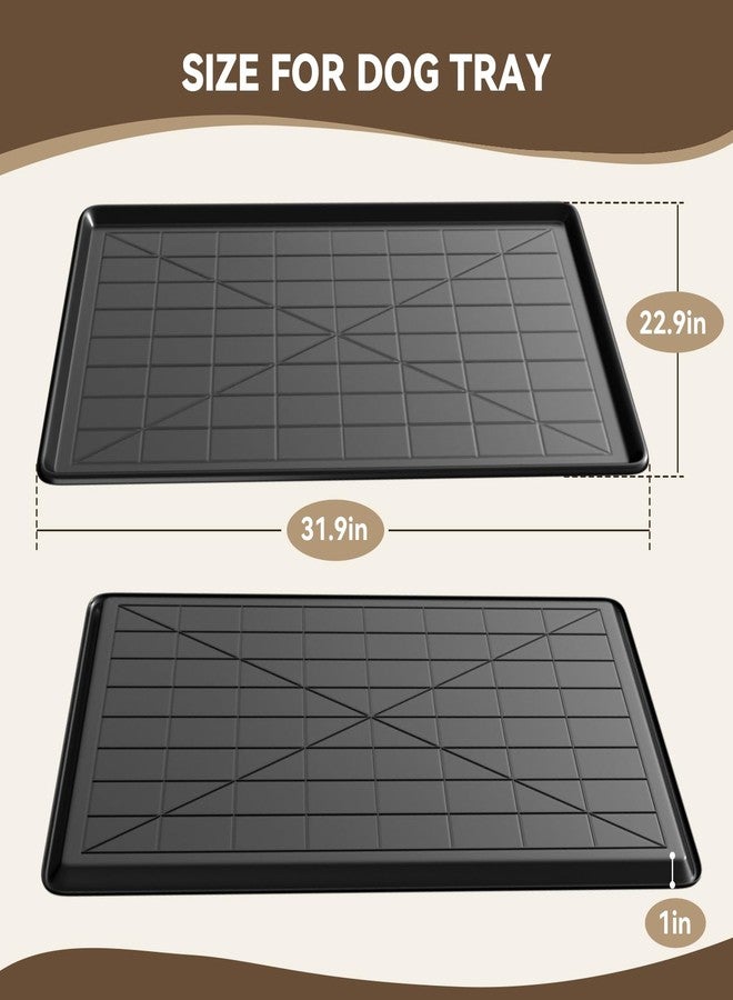 Holiwei 32" Dog Crate Tray Replacement fit for Metal Dog Crate Dog Cage Pans Plastic Tray - Image 2