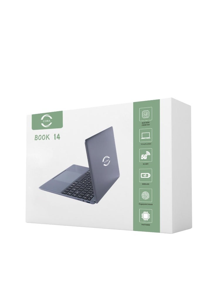 cora - Laptop With 14-Inch HD(1366×768) Display ,Intel Celeron N4000 Processor/8GB RAM DDR4/256GB SSD/Windows 10/Dark Grey - Image 1