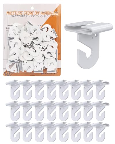 NACETURE Drop Ceiling Hook for Hanging – 25 Pack Ceiling Decorations Ceiling Hanger on Drop Suspended Ceiling Tile Hook Ceiling Clips for Classroom Grid for Office Home Stores Wedding (25 Pack) - Image 1
