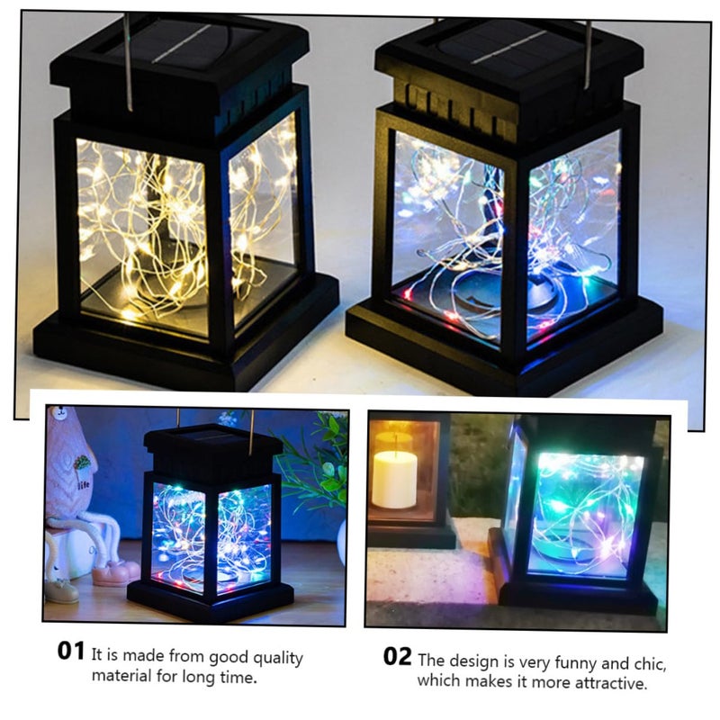 Solar Powered Outdoor Hanging Lantern Garden Courtyard Landscape Decorative Lighting - Image 5