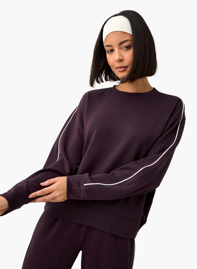 Active Women Contrast Piping Sweatshirt - Image 1