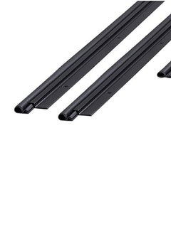 Matte Aluminium Flat Jamb-Up Weatherstrip with Vinyl Seal Black 0.38 x 1.5 x 84 Inch 11825