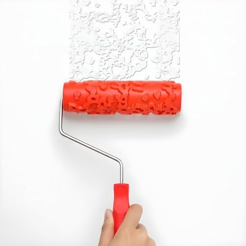 MBAIYO 2 Pcs 7'' Textured Paint Roller, Rubber Pattern Paint Texture Roller Drywall Texture Rollers for Ceiling Mud Clay Furniture Wall Decoration(EG323T) - Image 4