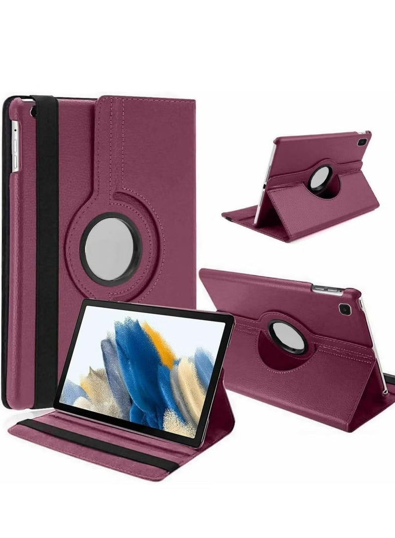 منتقي جراب Galaxy Tab A9 - غطاء لوحي قابل للدوران 360 درجة لجهاز Samsung Galaxy Tab A9 مقاس 8.7 بوصة (2023، SM-X200/SM-X205/SM-X207) - غطاء واقٍ من جلد البولي يوريثان مع خاصية الإيقاظ/السكون التلقائي - أرجواني - Image 1