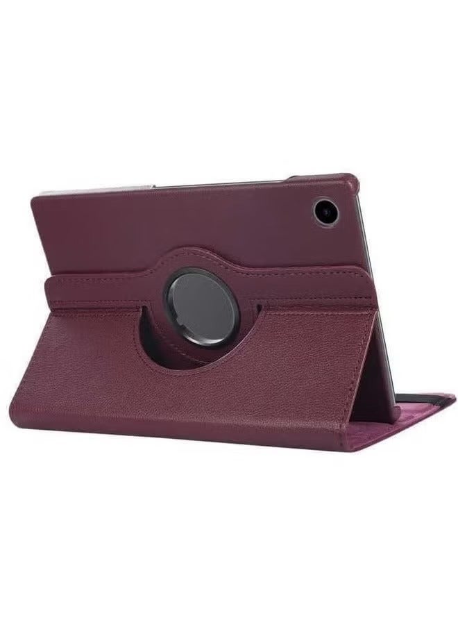 منتقي جراب Galaxy Tab A9 - غطاء لوحي قابل للدوران 360 درجة لجهاز Samsung Galaxy Tab A9 مقاس 8.7 بوصة (2023، SM-X200/SM-X205/SM-X207) - غطاء واقٍ من جلد البولي يوريثان مع خاصية الإيقاظ/السكون التلقائي - أرجواني - Image 2