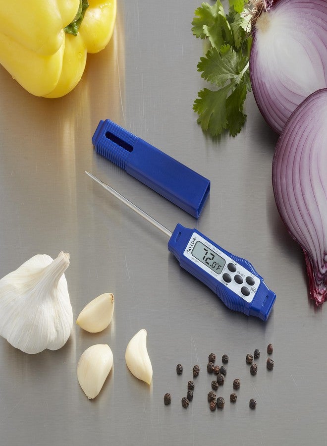 Taylor 9877FDA Compact Waterproof Digital Food Thermometer, 2.81 Inch Stem Length with FDA-Recommended 1.5mm Probe, NSF Certified, Blue - Image 2