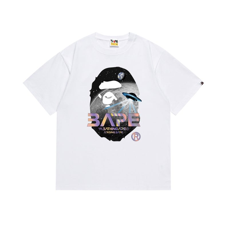 بايب تي شيرت رياضي قصير الأكمام مموه مشترك بين BAPE وميامي الدولي للجنسين - موضة الشارع العصرية - Image 1