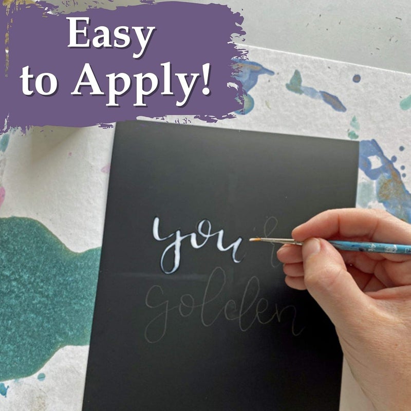 Grafix Incredible White Mask Liquid Frisket – Reliable Removable Latex Mask for Water-Based Mediums – Perfect for Use with Alcohol Inks, Watercolor, Acrylic Paint and More, 8.5 Ounce Bottle - Image 3