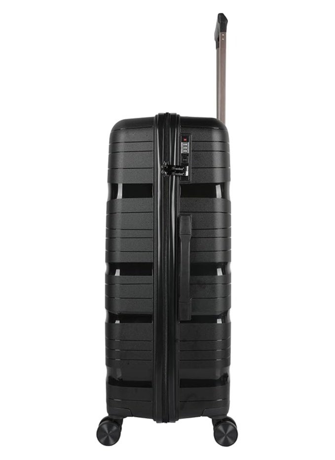 WDA - WDA Hardshell Luggage Set, 3-Piece Spinner Suitcases, 20/24/28 inch, Black - Image 1