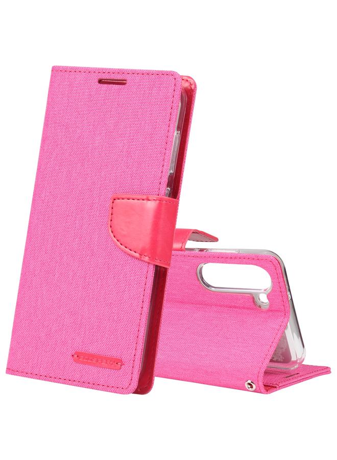 Case For Samsung Galaxy S23+ 5G CANVAS DIARY Fabric Texture Flip Leather Phone Case