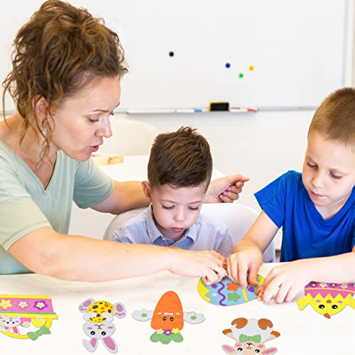 Fennoral Easter Craft Kit for Kids Make Your Own Easter Foam Stickers Ornaments DIY Arts Crafts Party Supplies - Image 5