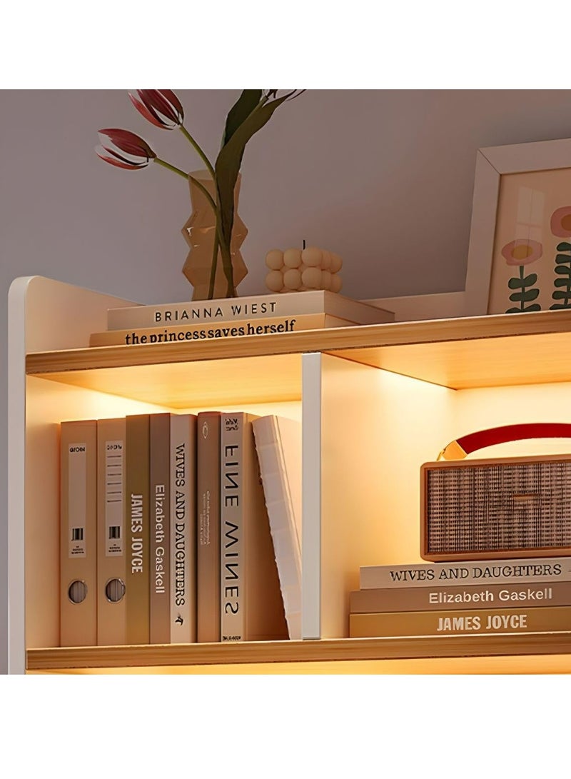 JOMILA Bookcase Modern Display Cabinet with Drawers and Enclosed Wooden Storage Cabinets Free standing Bookshelf Storage Cabinet for Home Office No Doors - Image 2