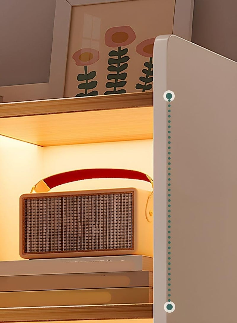 JOMILA Bookcase Modern Display Cabinet with Drawers and Enclosed Wooden Storage Cabinets Free standing Bookshelf Storage Cabinet for Home Office No Doors - Image 3