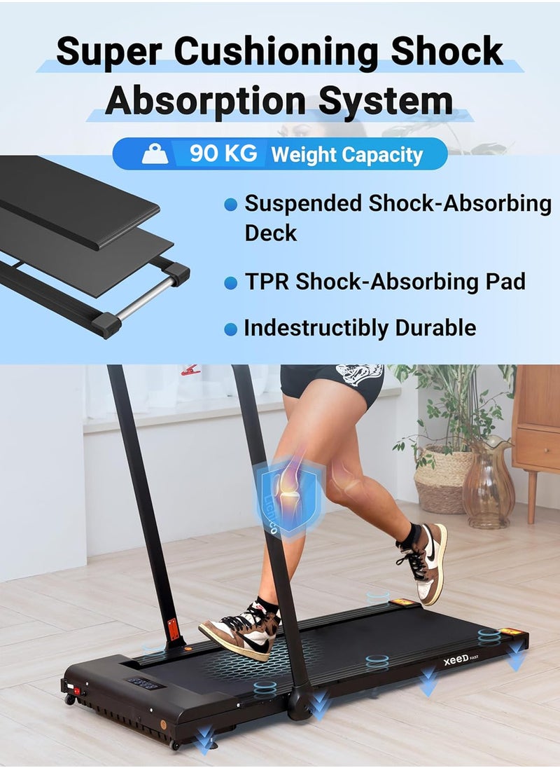 إكسيد فيتنس Xeed Fitness XD-99 3 HP Peak 2 في 1 مشاية كهربائية قابلة للطي للمنزل تأتي تحت وسادة المشي المكتبية نحيفة بما يكفي ليتم تخزينها تحت السرير - استخدام المكتب المنزلي  - Image 4