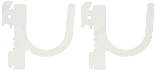Wall Control 3in Reach U-Hook Accessory “U” Shaped Slotted Metal Pegboard Hook Pegboard and Slotted Tool Board – White - Image 1