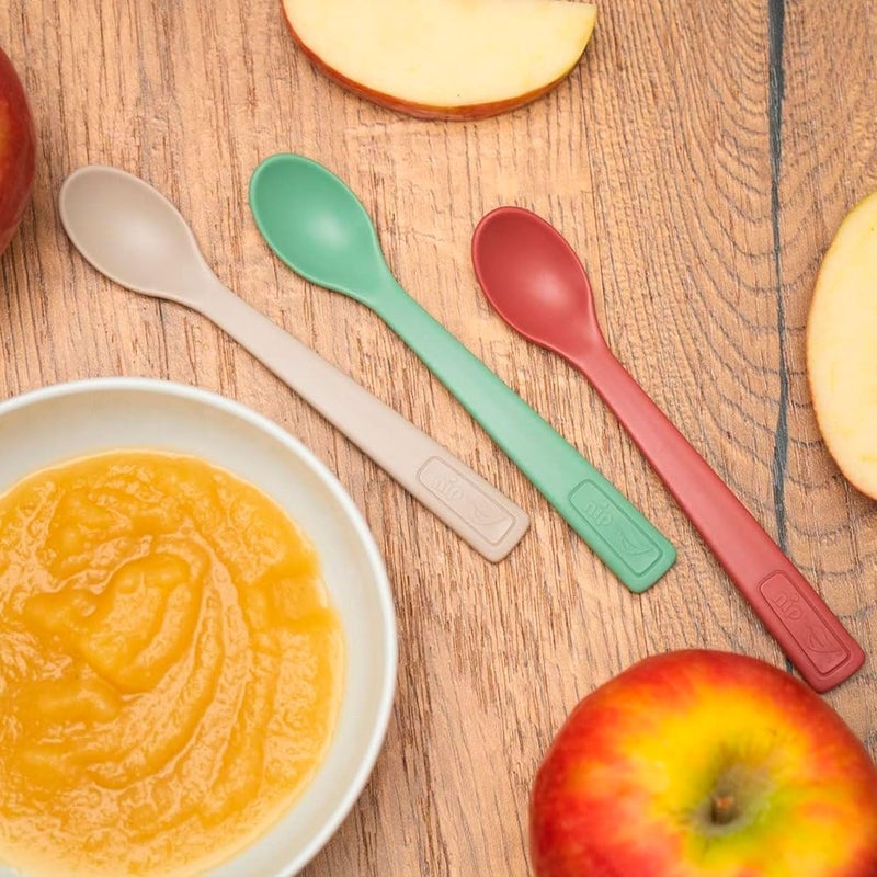 NIP öko organic tableware set GIRLS from 4th month, 2 porridge bowls + 3 eat green eco organic baby spoons, suitable for the microwave, melamine-free, BPA-free, dishwasher safe, made in Germany - Image 3