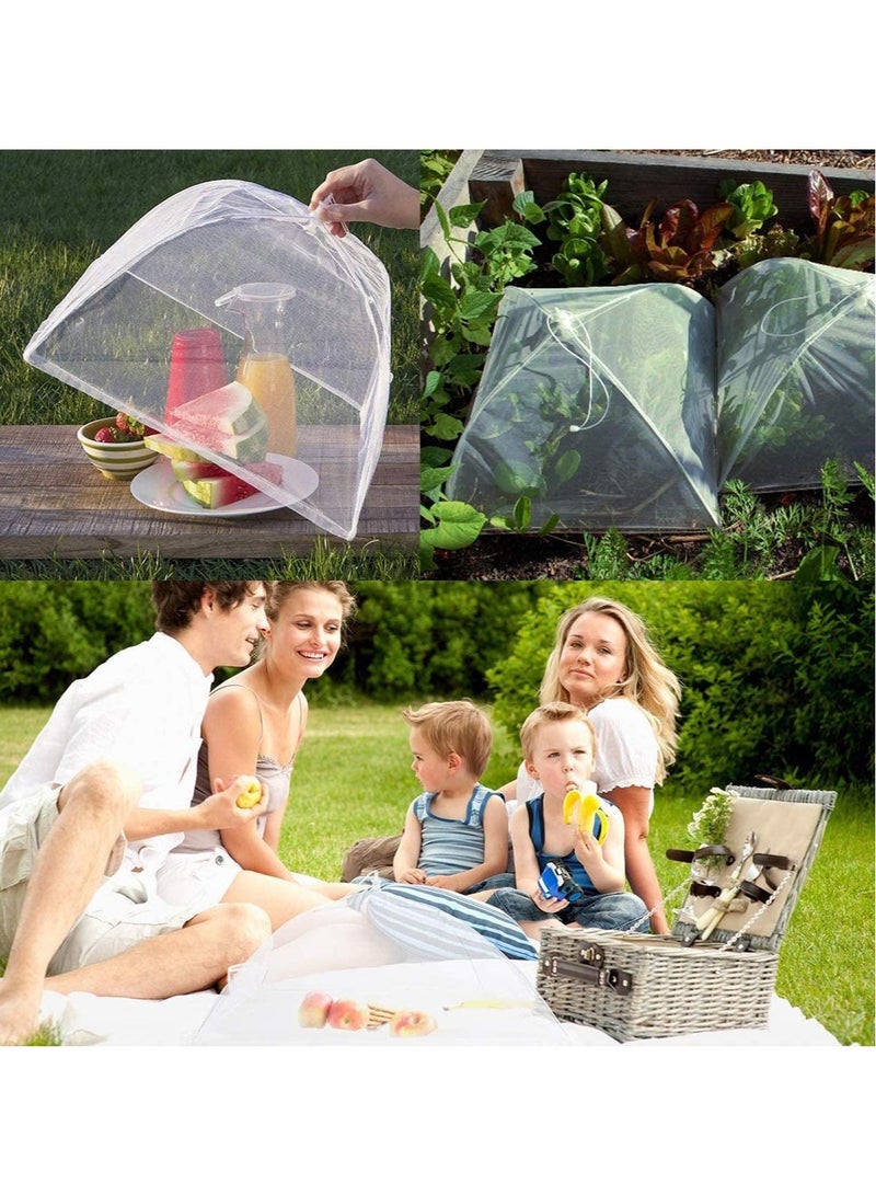 Pop-Up Mesh Food Cover, Screen Covers Umbrella Tent, Reusable and Collapsible Cover Net Keep Out Outdoor Flies, Bugs, Mosquitos, Picnics, BBQ Nets - Image 4