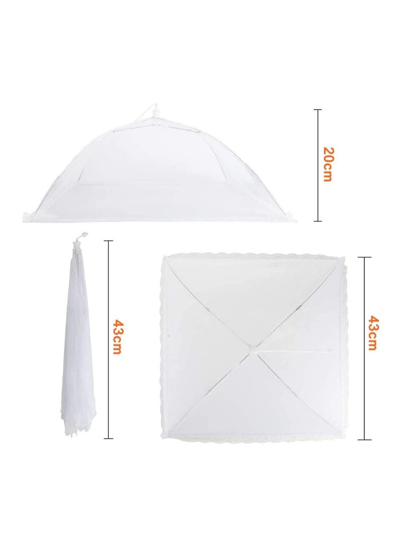 Pop-Up Mesh Food Cover, Screen Covers Umbrella Tent, Reusable and Collapsible Cover Net Keep Out Outdoor Flies, Bugs, Mosquitos, Picnics, BBQ Nets - Image 5