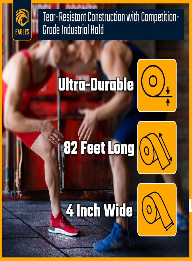 EAGLES Clear Mat Tape for Wrestling Grappling Gymnastics Jiu Jitsu MMA Floor | Exercise Roll Out Mats Foam Tiles | Home Mats & Gym Floor Tape (1, 4 Inch) - Image 2