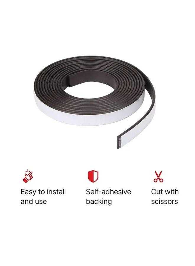Adhesive Magnetic Strip 39.37 Inch Self Stick Synthetic Rubber Magnet Tape for DIY Crafts Screen Doors - Image 2