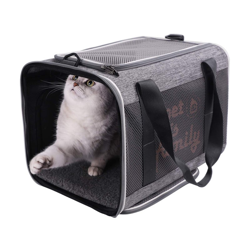 petisfam You've got This Cat Carrier with Privacy Flaps for Nervous Fur-Kids. Top-Load Quick-in. 360Â° Airy Mesh Windows Let Cats See You & Reduce Travel Anxiety. Rip-Stop Fabric & Lockable Zips Hug Securely - Image 1