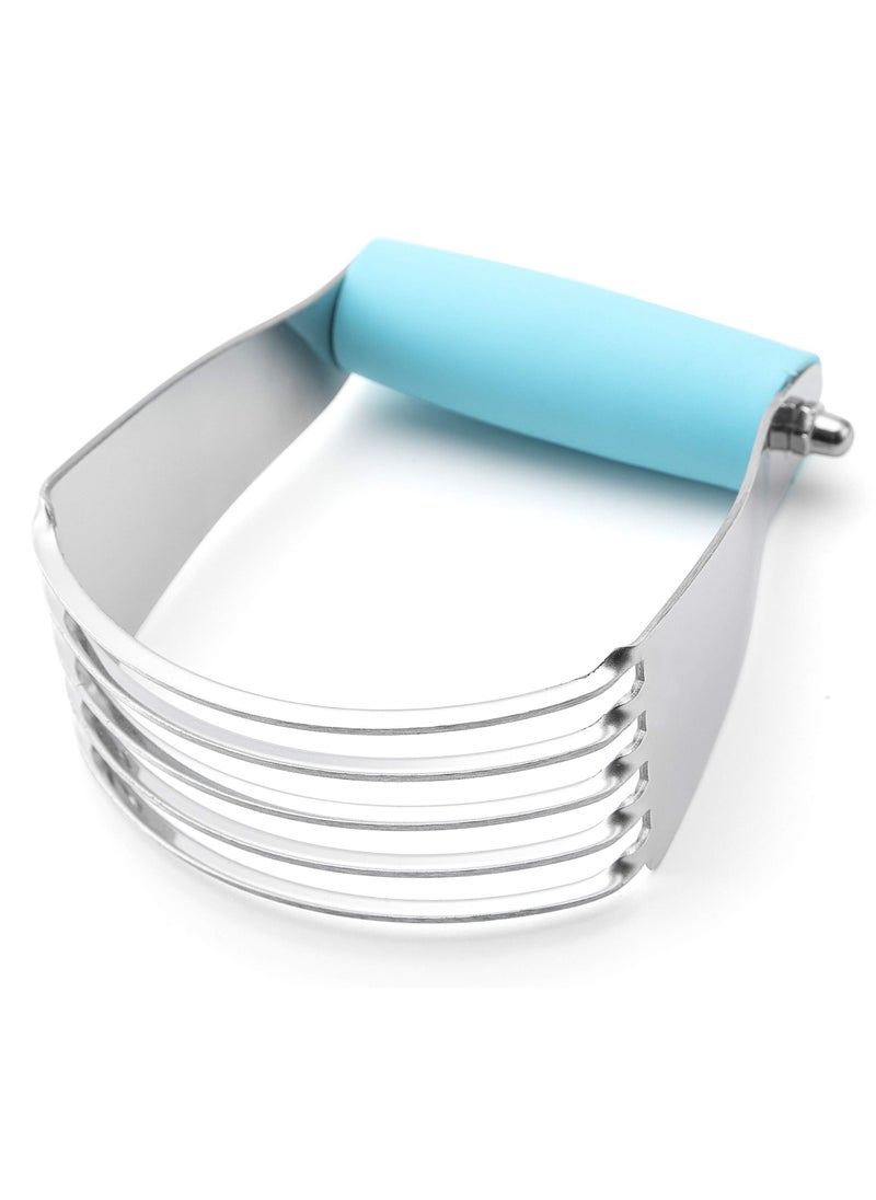 Spring Chef Spring Chef Dough Blender Top Professional Pastry Cutter Heavy Duty Baking Tool with Stainless Steel Blades Medium Size Aqua Sky 
