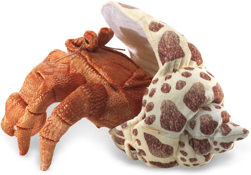 Folkmanis Hermit Crab Plush Hand Puppet for Interactive Play - Image 2