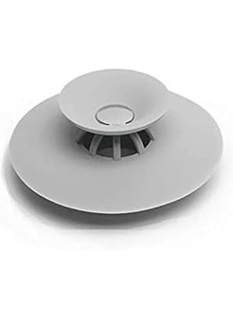 سدادة تصريف الدش وحوض الاستحمام 2 في 1 من السيليكون والمطاط | فيشة مانعة للانسداد ومصفاة للشعر (شبكة مانعة للانسداد) | متعددة الألوان لحوض البانيو أو أي حوض مطبخ أو حمام - Image 2