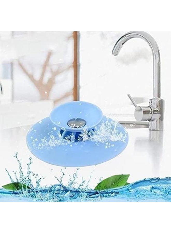 سدادة تصريف الدش وحوض الاستحمام 2 في 1 من السيليكون والمطاط | فيشة مانعة للانسداد ومصفاة للشعر (شبكة مانعة للانسداد) | متعددة الألوان لحوض البانيو أو أي حوض مطبخ أو حمام - Image 5