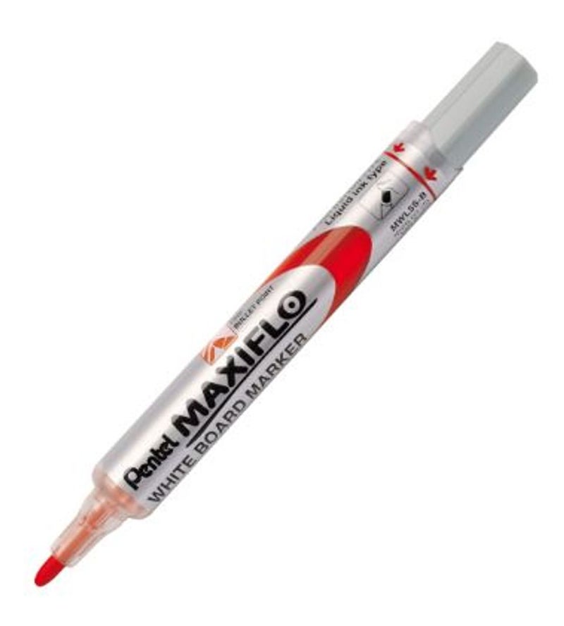 Pentel Maxiflo Slim White Board Marker - Red