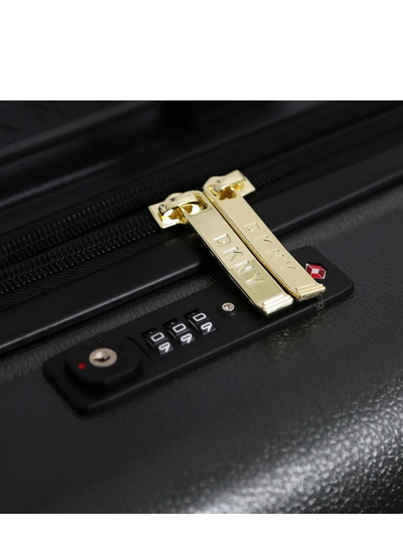 DKNY PROMO INTL PM1 Hardside Luggage on Wheels for Unisex | Ultra Lightweight ABS on with Spinner Wheels 4 Color Black